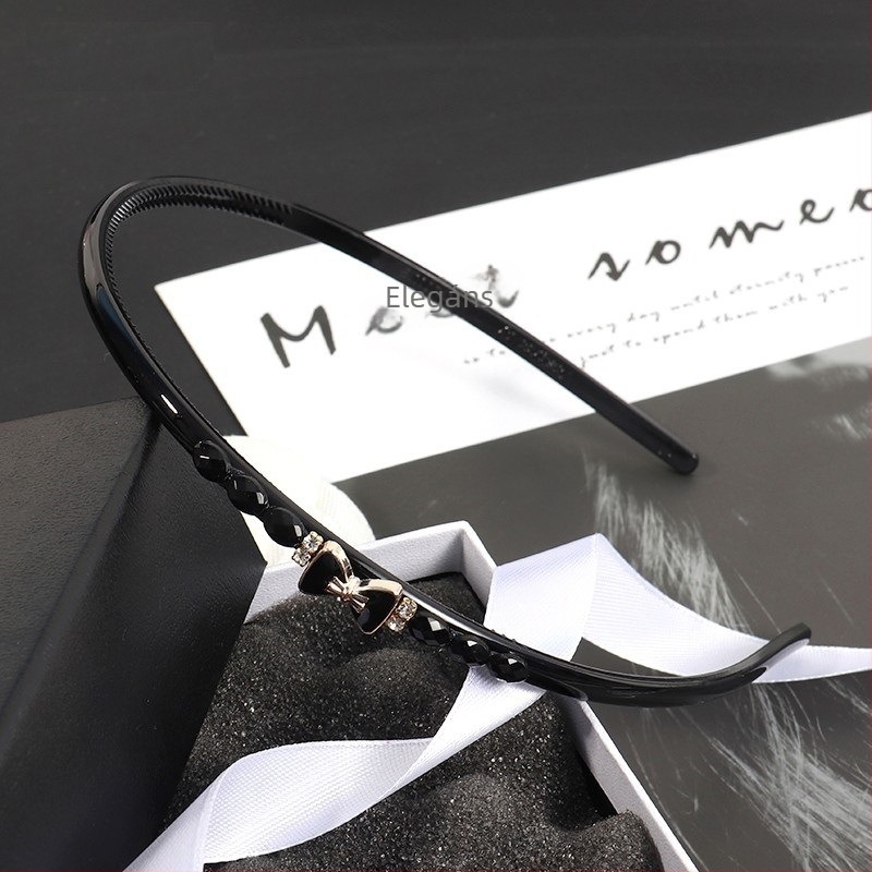 Koreai minimalist Rhinestone hajcsat fogazott, csúszásmentes fejpánt nőknek, 2022-es kiadás