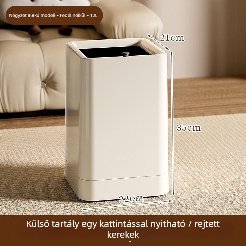Új modellű szemetes kerekekkel, 12 literes, otthonra, irodába és a konyhába