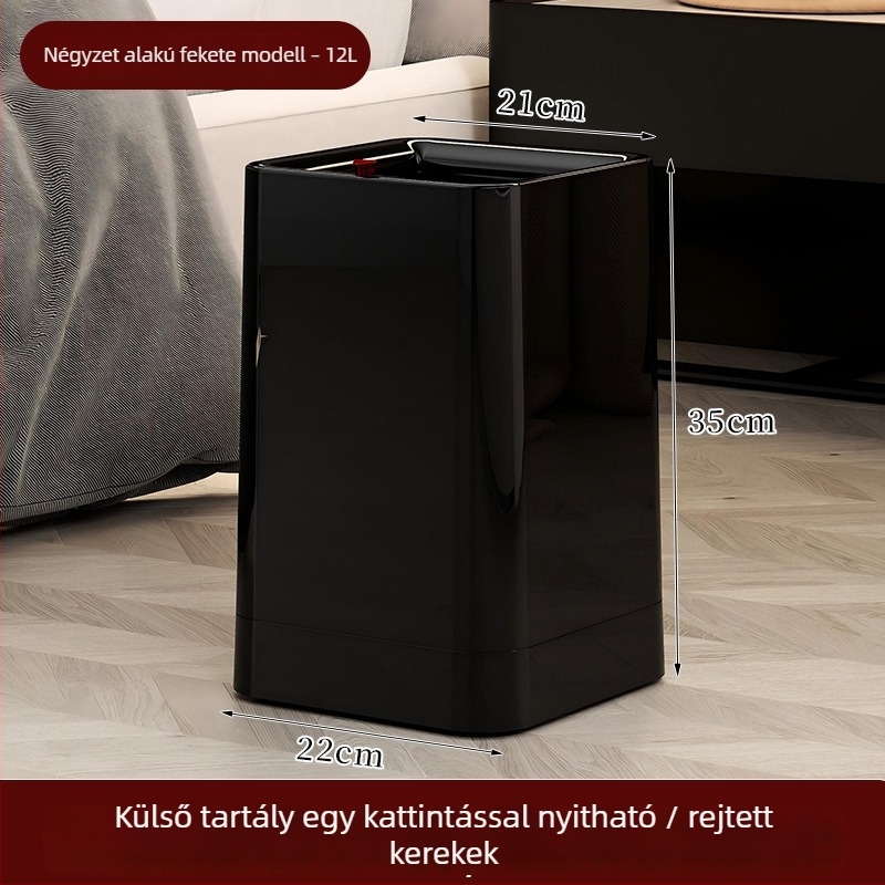 Új modellű szemetes kerekekkel, 12 literes, otthonra, irodába és a konyhába