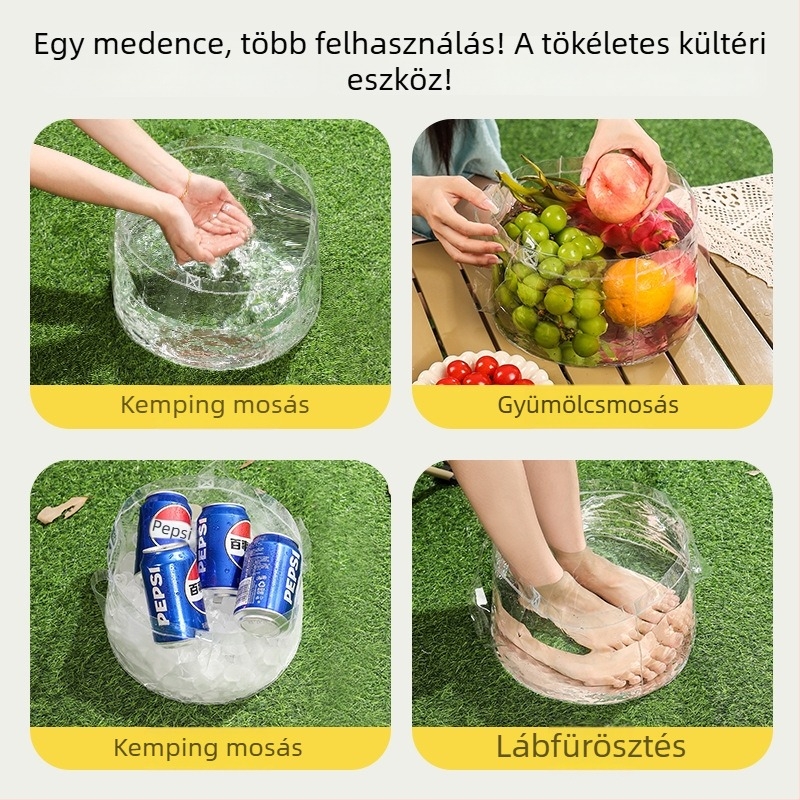 Összecsukható vízmedence utazásokhoz – hordozható mosómedence mosáshoz és mosogatáshoz