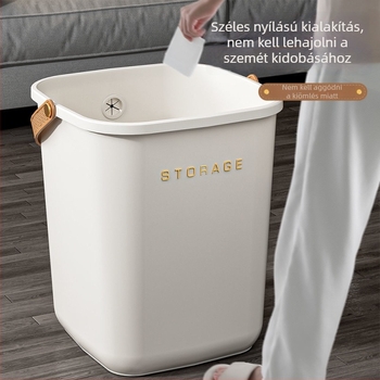 Műanyag négyszögletes kuka fogantyúval, 5 literes kapacitású, nyitott tetejű, otthoni, konyhai, nappali, fürdőszobai, hálószobai és irodai használatra