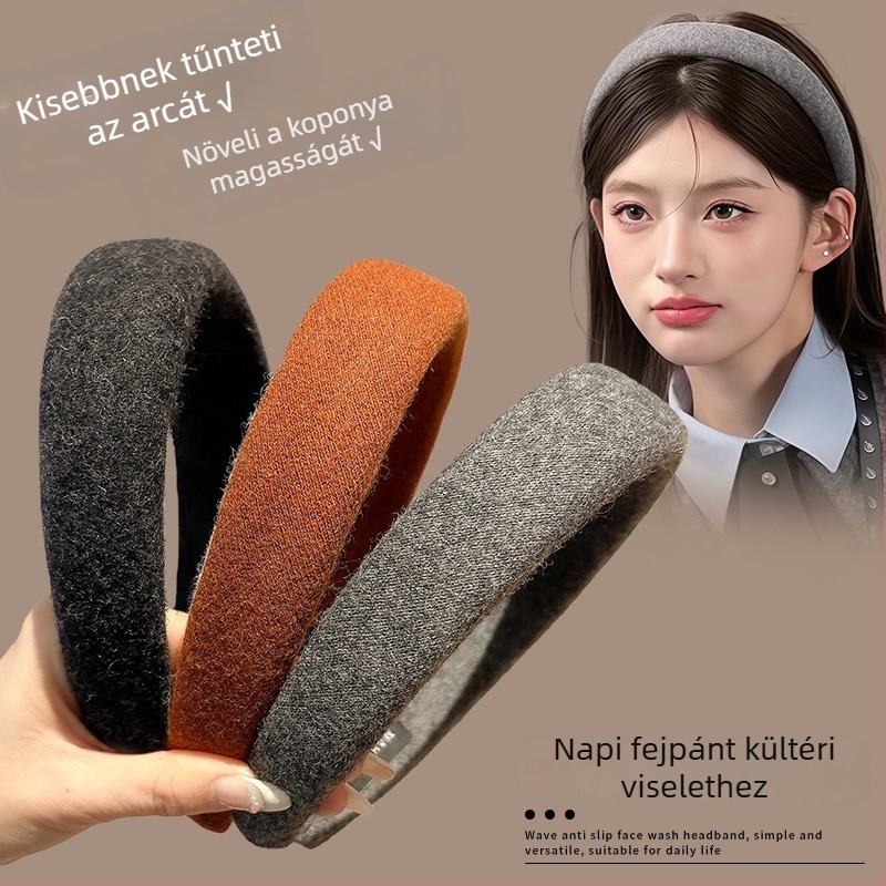 Női gyapjú fejpánt, 2025-ös új modell a mindennapi viselethez, koreai stílusú kiegészítő
