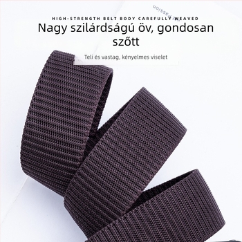 Férfi taktikai öv automata csattal, lyukmentes, nylon öv