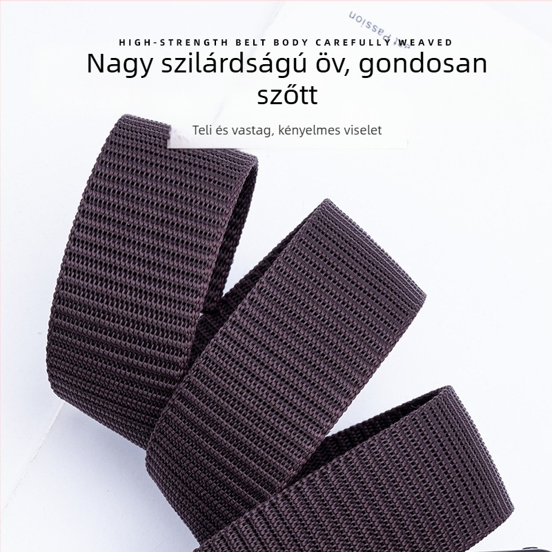 Férfi taktikai öv automata csattal, lyukmentes, nylon öv