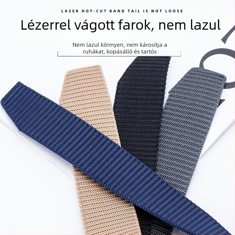 Férfi taktikai öv automata csattal, lyukmentes, nylon öv