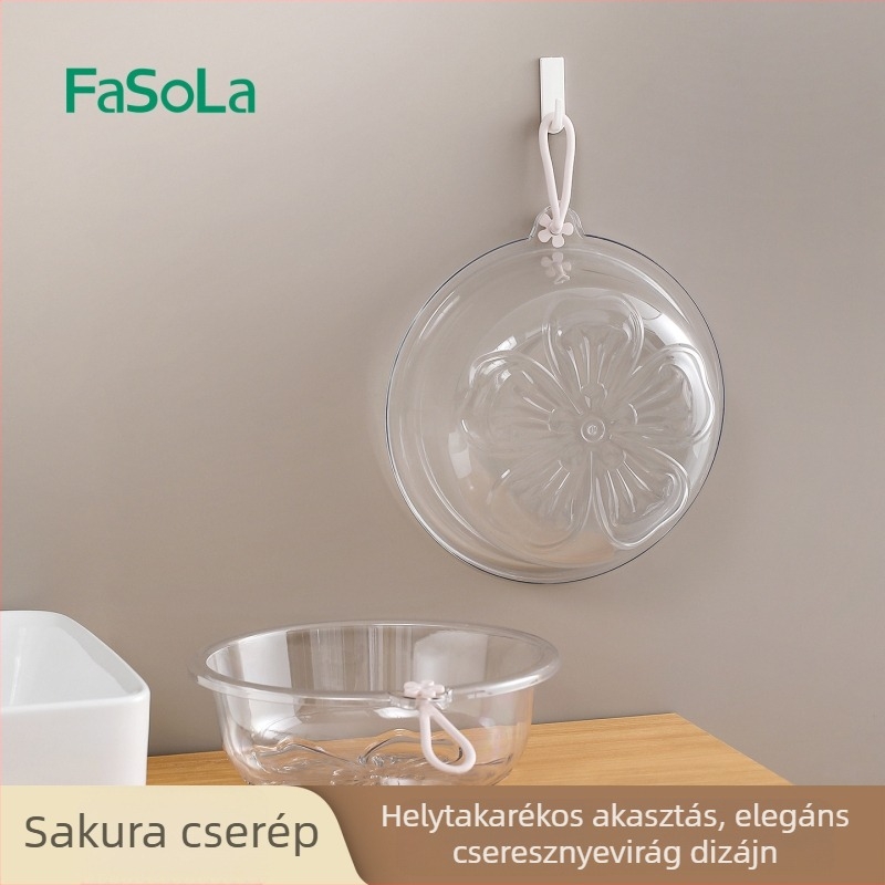 FaSoLa Átlátszó Konyhai Mosómedence, Nagy Műanyag Basin, Virág Alakú Fogantyúval
