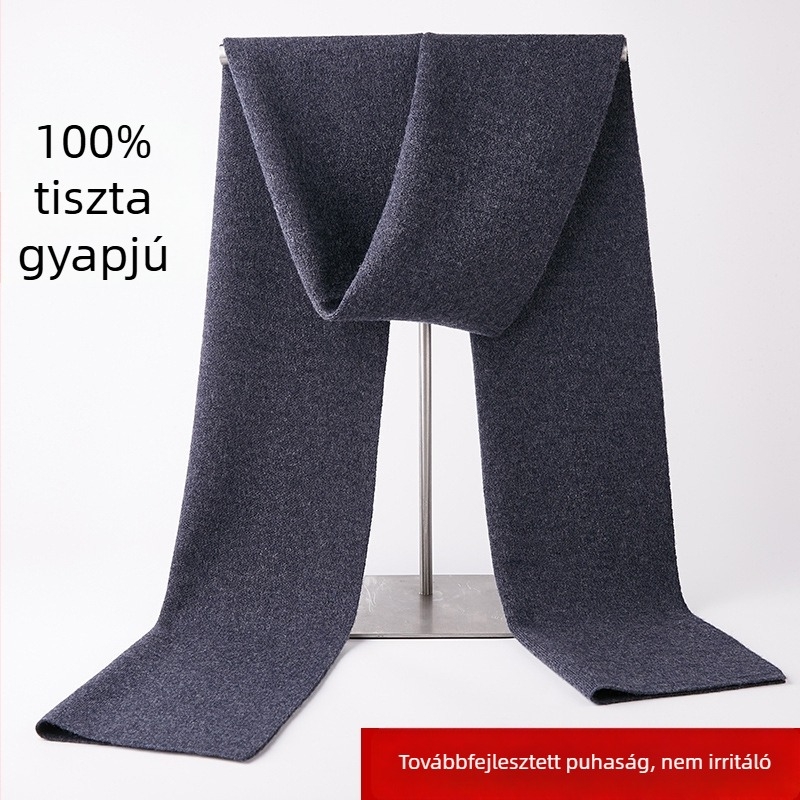 100% gyapjú sál férfiaknak – meleg téli kiegészítő, sokoldalú ajándék a barátnak