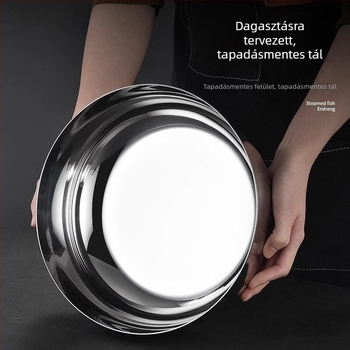 32 cm-es extrán vastag rozsdamentes acél dagasztómedence, családi konyhai mosóedény, leveses fazék és forró fazék, háromrétegű rozsdamentes acél konstrukció.