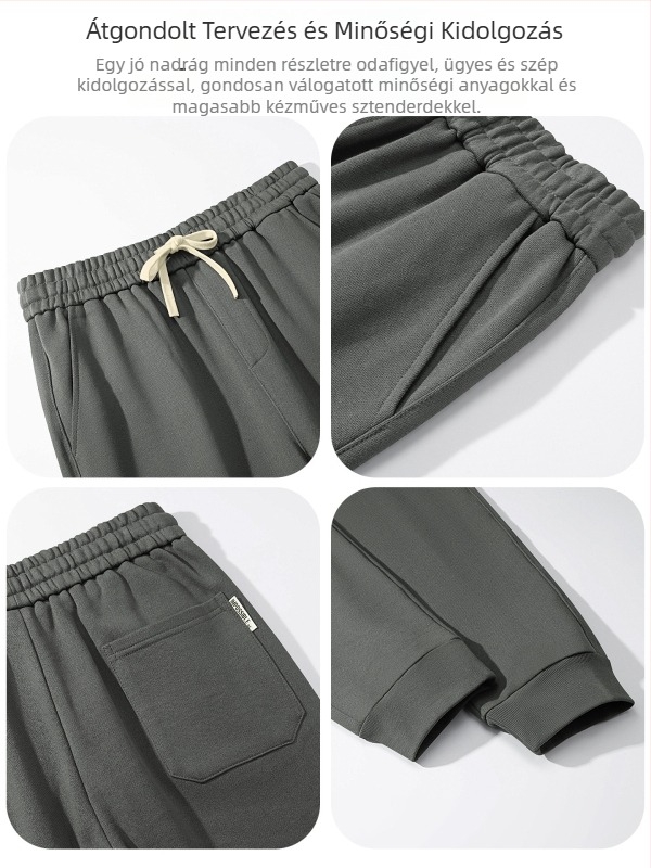 420G nehéz jogger nadrág férfiaknak, 100% pamut, új 2026-os modell tavasz–őszre, laza szabás, mindennapi viselet, vastag anyag, hosszú
