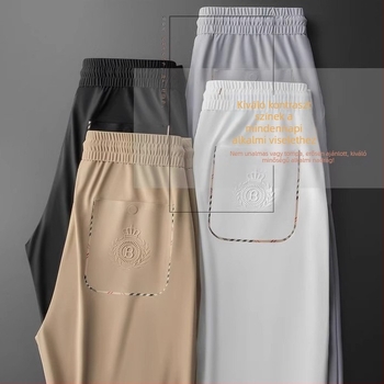 Férfi Ice Silk nadrág – könnyű luxus, gyorsan száradó, karcsú szabás, mindennapi sportos nadrág