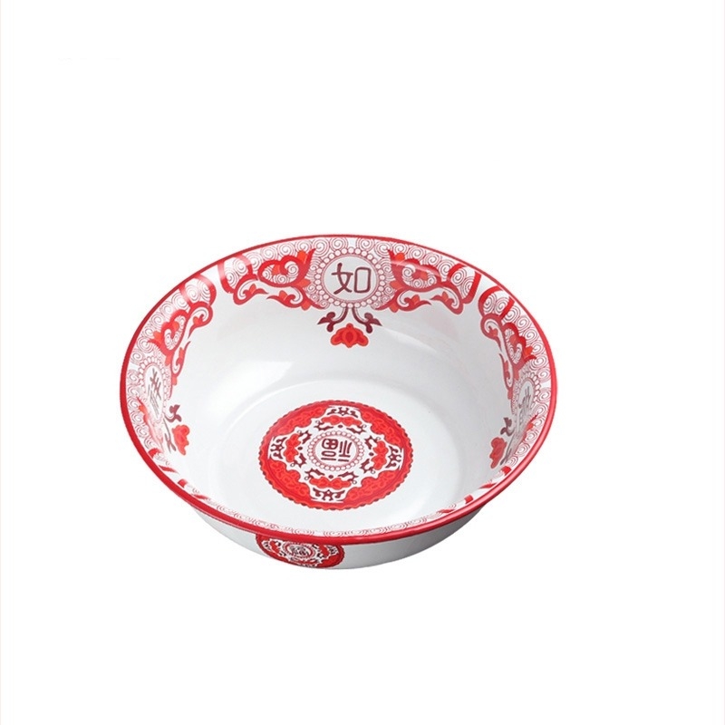 Zománcos retro mosdóedény, vastag falú, piros, 32 cm