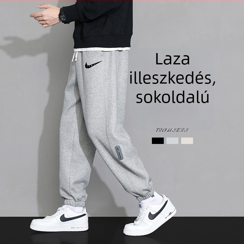 Férfi téli jogger nadrág – fleece bélés, karcsú szabás, sportos hétköznapi viselet