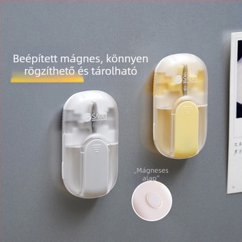 Mágneses tablettavágó és rendező, hordozható gyógyszer-tároló és szeletelő eszköz