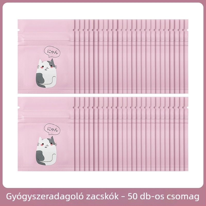 Mágneses tablettavágó és rendező, hordozható gyógyszer-tároló és szeletelő eszköz