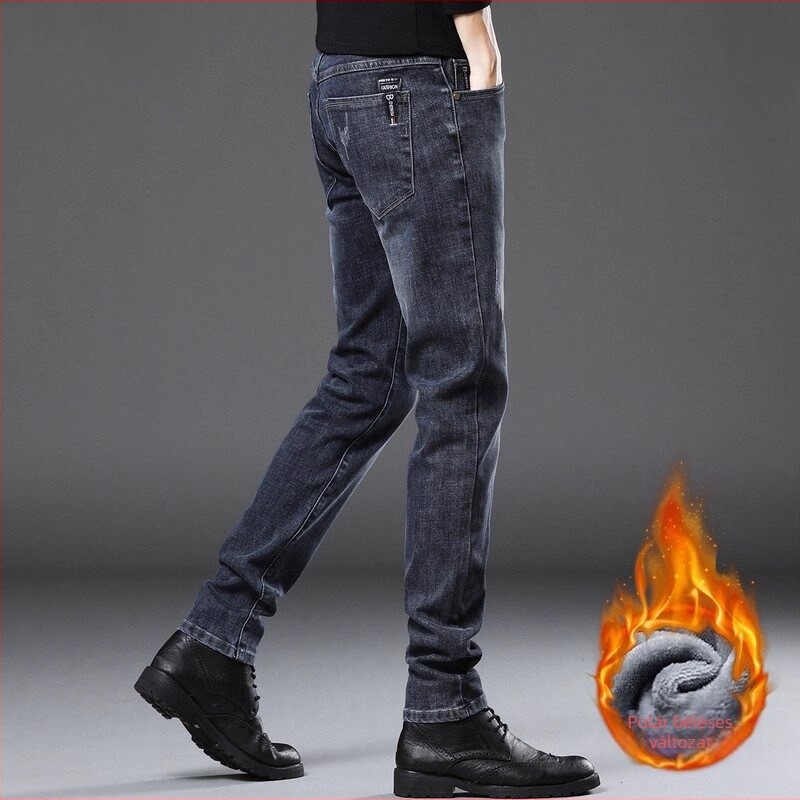 Férfiaknak Slim-Fit skinny farmernadrág, nyári könnyű és rugalmas