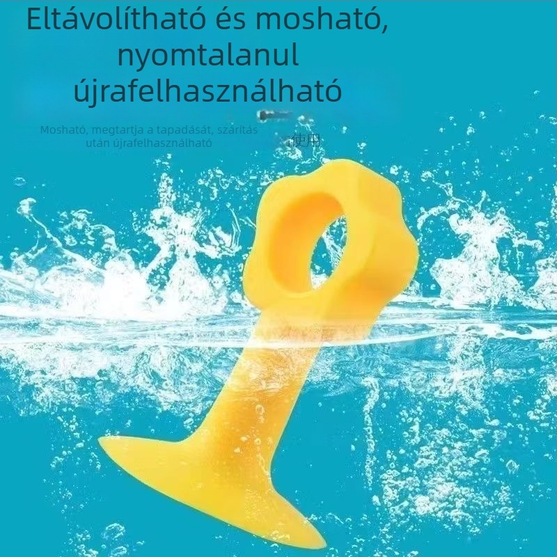 Ütközésvédő ajtóstop, fúrás nélküli ajtófogantyúvédő párna, falra szerelhető szilikon ajtóabszorber fürdőszobához