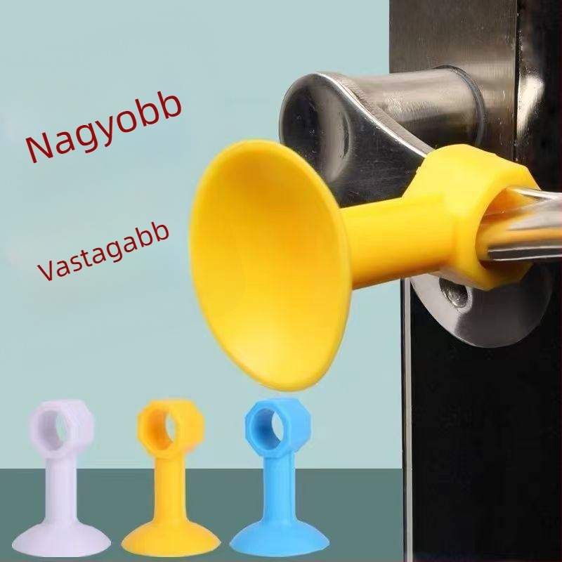 Ütközésvédő ajtóstop, fúrás nélküli ajtófogantyúvédő párna, falra szerelhető szilikon ajtóabszorber fürdőszobához