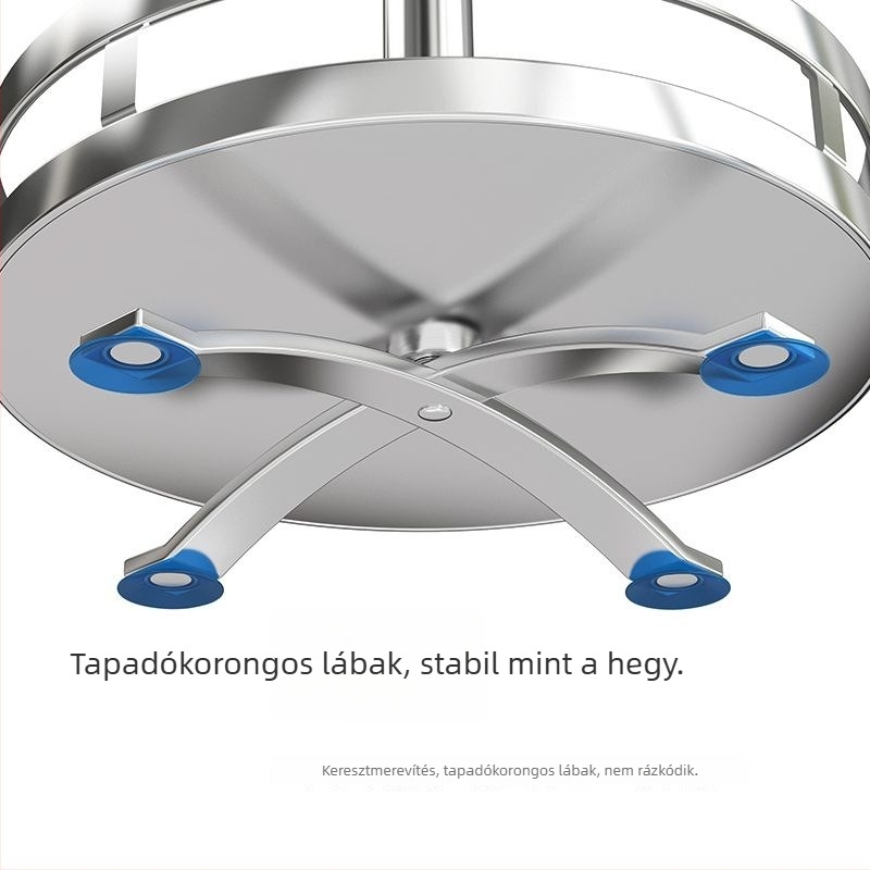Rozsdamentes acél forgó fűszertartó a konyhapulton – többfunkciós tárolás sóhoz, szójaszószhoz és fűszertartóknak