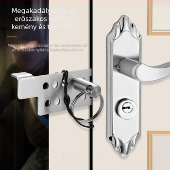 Szállítható ajtó stopper hotelfelhasználásra, nők biztonsága, támadás elleni ajtójammer, háztartási lopás elleni ajtózár, ajtó stopper egyedül élőknek