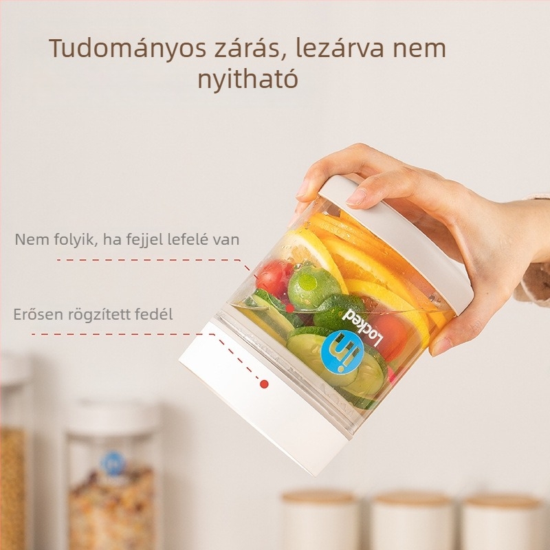 Automata vákuumzáras üvegtároló kávébabokhoz, száraz élelmiszerekhez és gyümölcsökhöz