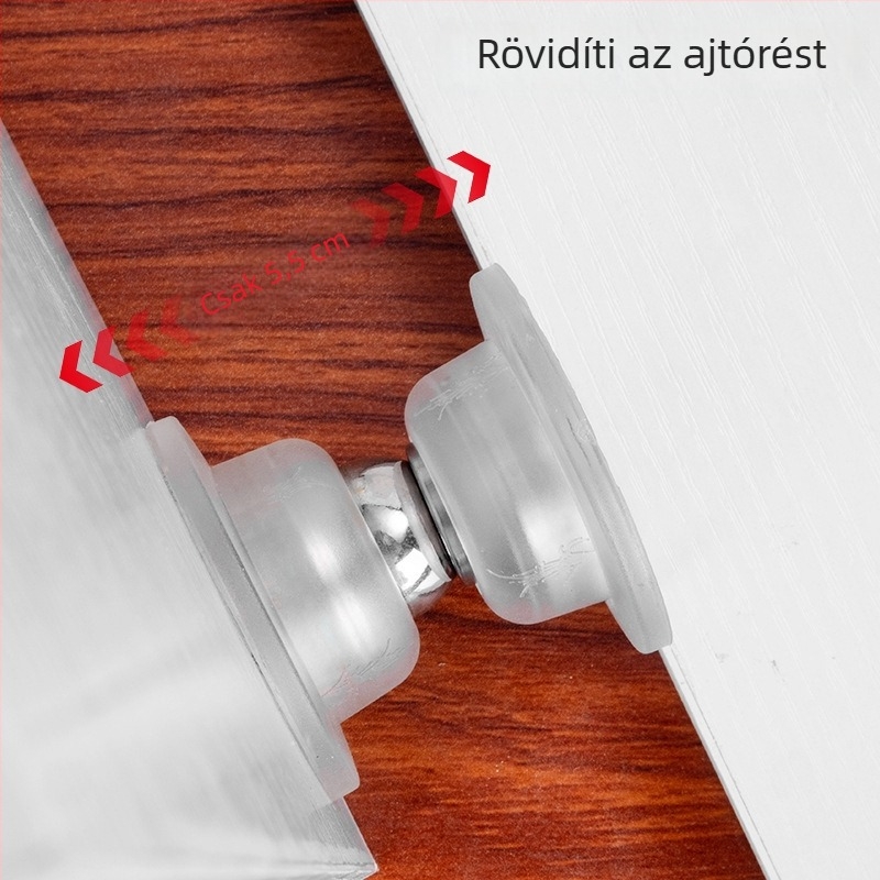 Mágneses ajtóstop, fúrás nélküli rögzítés, szilikonos szívóerő, fürdőszobaajtóhoz, kompakt modell, csendes dizájn