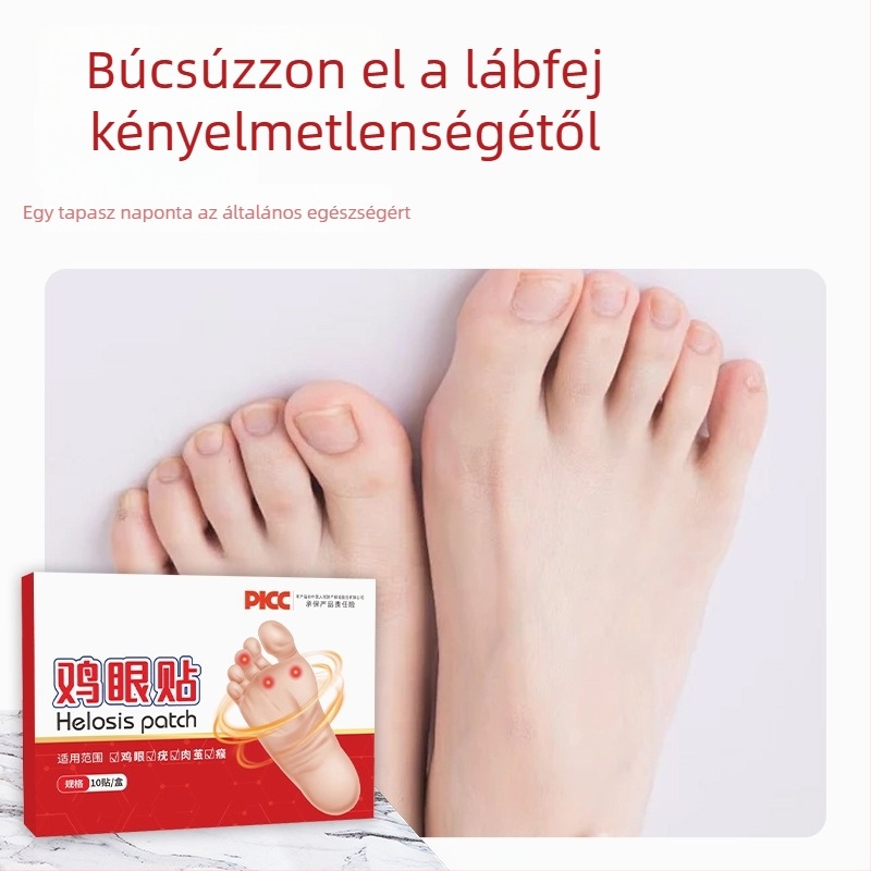 Lábápolási tapaszok tyúkszem és szemölcs eltávolítására, növényi antibakteriális hatással