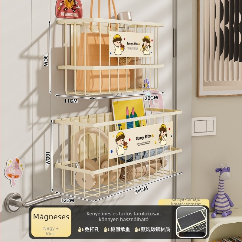 Hűtő oldal magnetes tároló — falra szerelhető, multifunkcionális polc a fóliához, fűszerekhez és konyhai papírtörlőkhöz