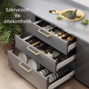 Konyhai fiók rendező szeparátorokkal - evőeszközök és étkészletek tárolására