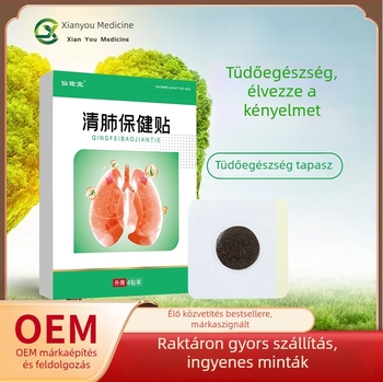 Akupunktúrás tapasz a tüdő egészségéért, köhögés és torokfájás enyhítésére – 7x7 cm