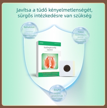 Akupunktúrás tapasz a tüdő egészségéért, köhögés és torokfájás enyhítésére – 7x7 cm