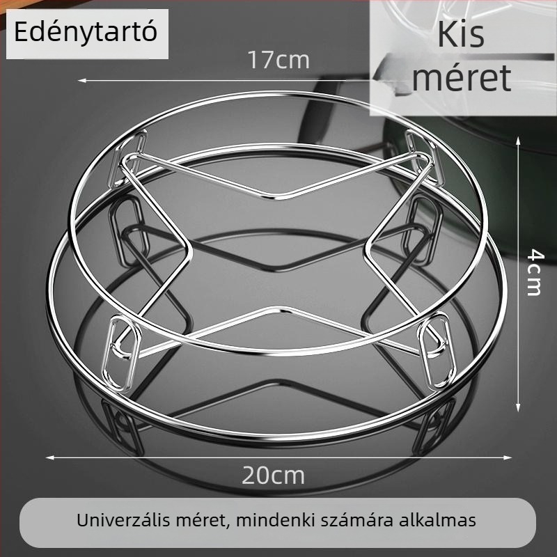 Rozsdamentes acél konyhai tartóállvány – többfunkciós edény- és woktartó a pultra