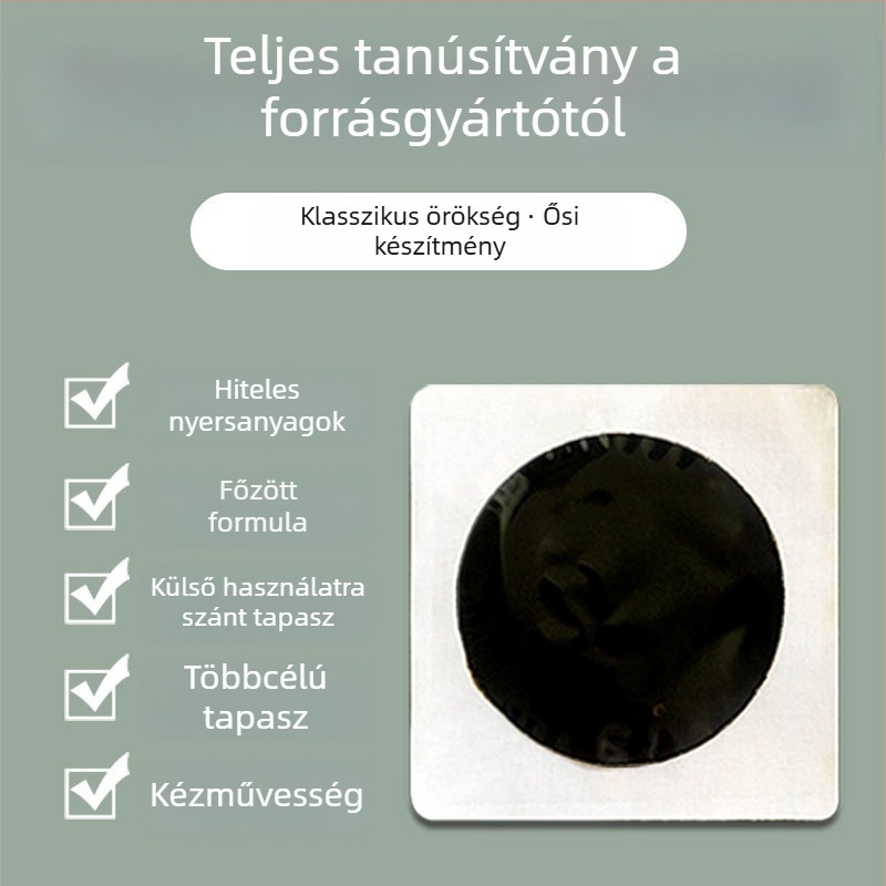 Növényi detox tapaszok nyakra, vállakra, derekre, hátra és térdre – fekete növényi tapaszok