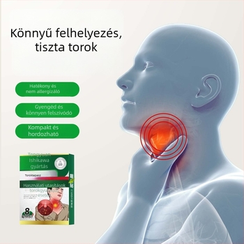 Önmelegedő toroktapasz a torok diszkomfortjának enyhítésére, melegítő moxibuszció tapasz, akupunktúrás pont-terápia