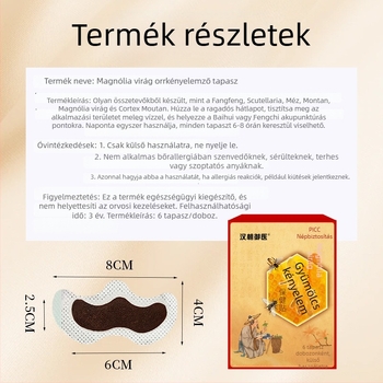 Gyógynövényes orrplasztter magnólia virággal az orrnyálkahártya megkönnyítésére, nem szövött anyagú tapasz, moxibiztációs tapasz