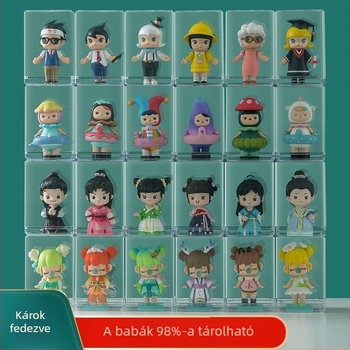 Akril kiállítási doboz figurákhoz és építőmodelltípusokhoz, porálló tároló doboz anime babáknak