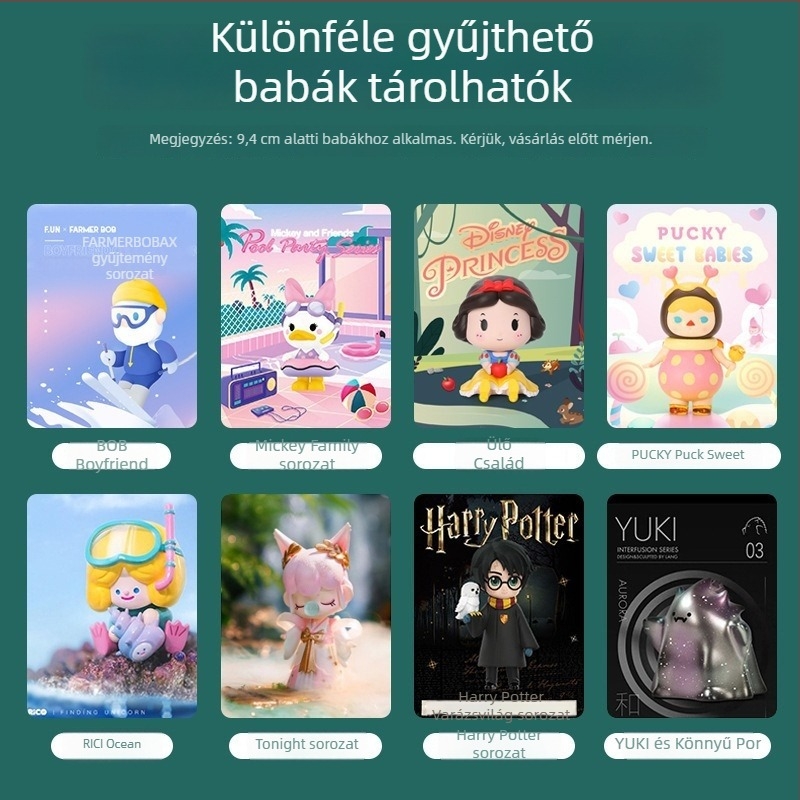 Akril kiállítási doboz figurákhoz és építőmodelltípusokhoz, porálló tároló doboz anime babáknak