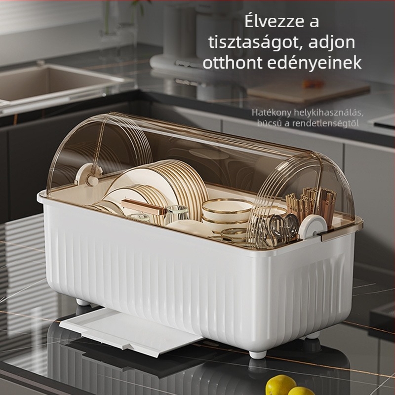 Többfunkciós edénytároló állvány lefolyóval