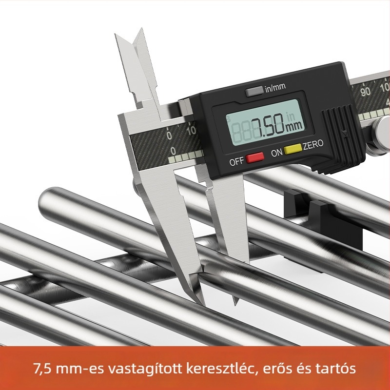 Rozsdamentes acélból készült falra szerelhető konyhai tároló, többfunkciós spatula- és kanálrendező