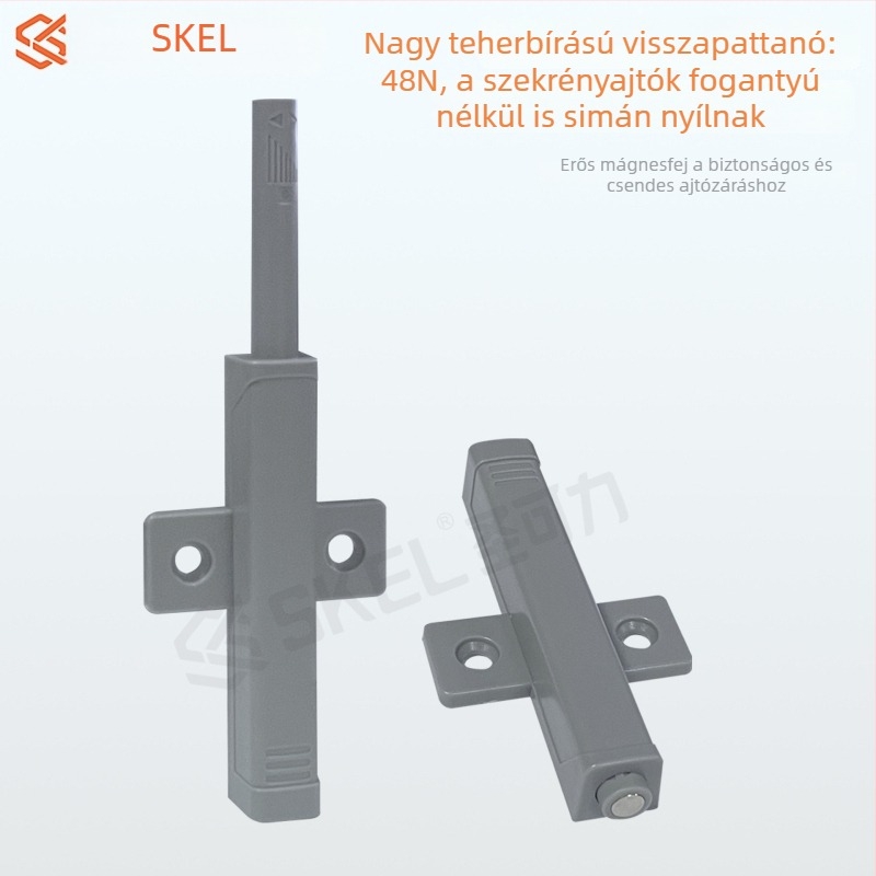 Nagy teherbírású szekrényajtó lengéscsillapító rejtett nyomó mechanizmussal és hosszított fiókcsillapítóval