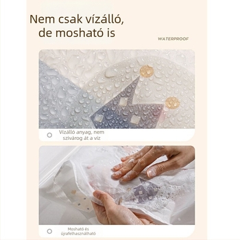 Átlátszó porvédő borító ruhafogasra és padlón álló ruhaszárítóra – méretek: 90×50×150 cm; 110×50×150 cm; 130×50×150 cm; 150×50×150 cm