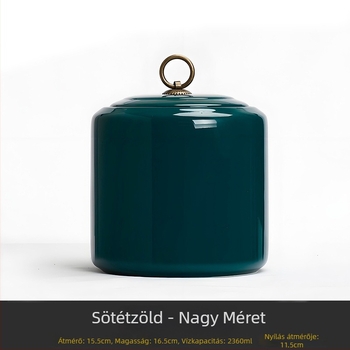 Nagy méretű kerámia teás tartó hermetikus zárással, otthoni használatra, nedvességálló, 0,5 kg Dragon Well teához, fehér tea és fekete tea