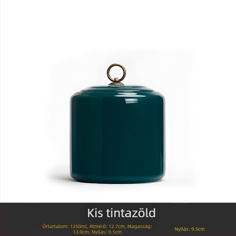 Nagy méretű kerámia teás tartó hermetikus zárással, otthoni használatra, nedvességálló, 0,5 kg Dragon Well teához, fehér tea és fekete tea