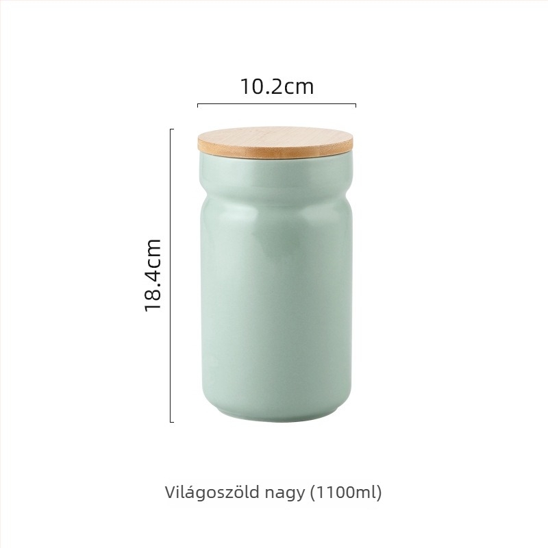 Nordic kerámia zárt tárolóedény kávéhoz és teához fedéllel, konyhai élelmiszertároló 800-1000 ml