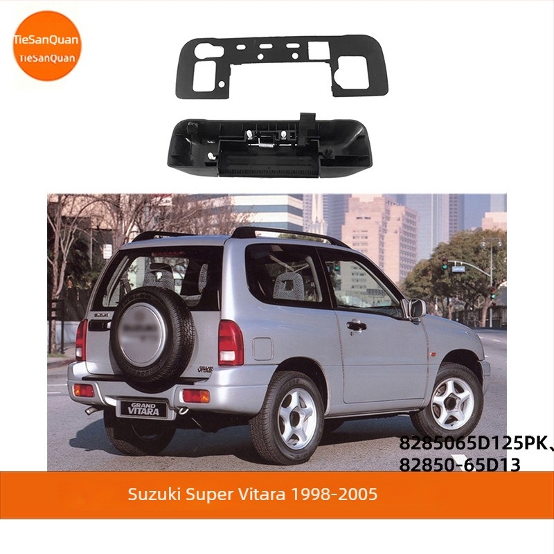 Suzuki Grand Vitara 1998-2005 hátsó ajtó kilincs, alkatrész számok 82850-65D13 és 82850-65D125PK
