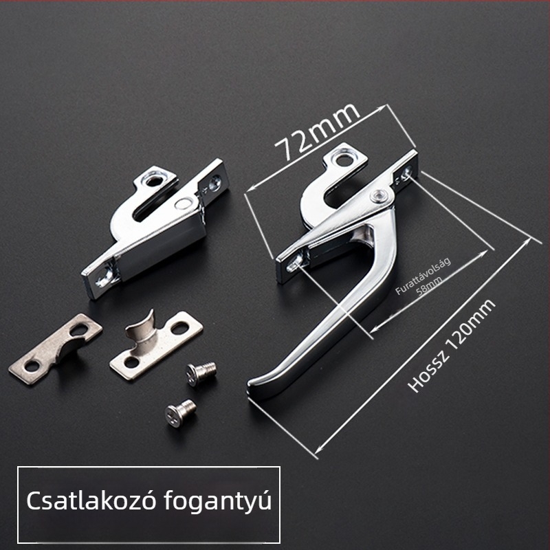 Meiboshi alumíniumötvözet ablakfogantyú kasztmen ablakhoz kapcsoló mechanizmussal és hétjegyű zár kiegészítőkkel