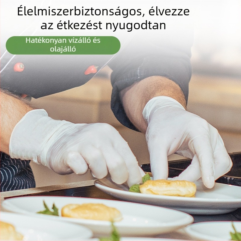 Háztartási nitril kesztyűk, konyhai mosogatáshoz, vízálló, vastagított, tartós, egyszer használatos