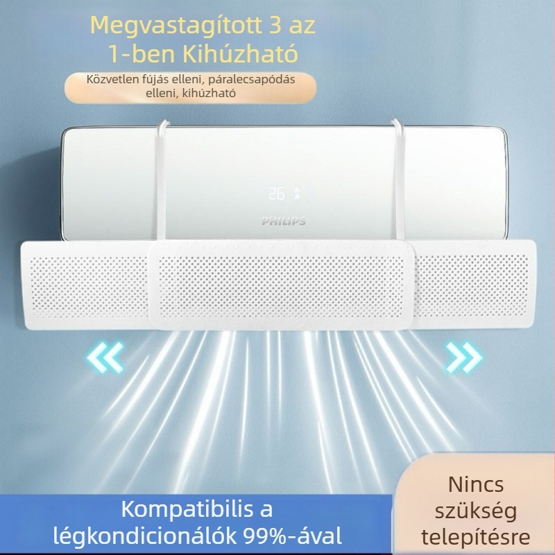 Új 3-in-1 kinyújtható klíma szélvédő lyukmentes kialakítással, falra szerelhető, univerzális otthoni és babák számára