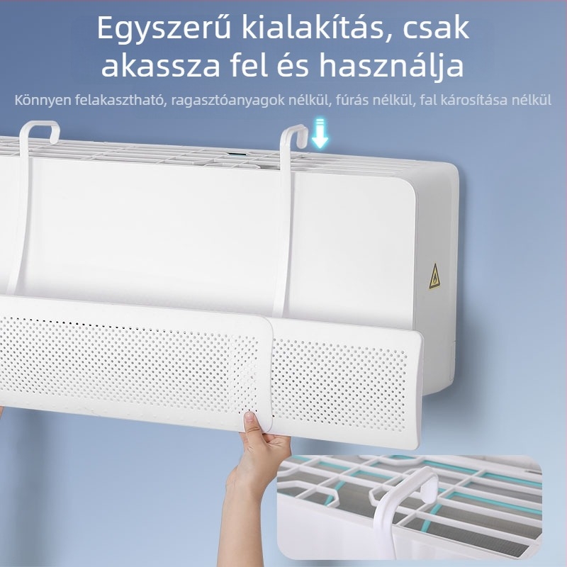 Új 3-in-1 kinyújtható klíma szélvédő lyukmentes kialakítással, falra szerelhető, univerzális otthoni és babák számára