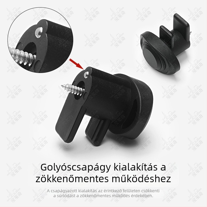 Menglaiqi 12. generációs keret nélküli erkély üvegajtó és ablak fogantyú, csúszó fogantyú, fekete
