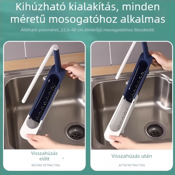 Kihúzható mosogató leeresztő állvány, helytakarékos, többfunkciós vízszűrő kiegészítő, telepítés nélkül